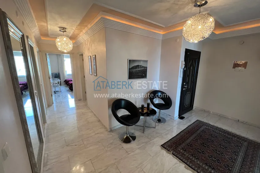 Kupuj  3+1 umeblowane mieszkanie bezpośrednio od właściciela — pierwszy apartament nadmorski, dzielnica Tosmur, Alanya 2 