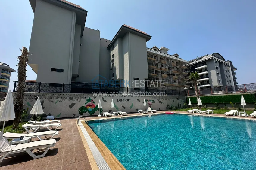 Jednopokojowy apartament pod klucz w komfortowym kompleksie - druga linia brzegowa, dzielnica Kargicak, Alanya  2 