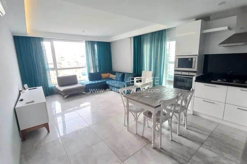 Kupuj  Apartament 1+1 w Mahmutlar, pod klucz z przeszklonym balkonem w nowoczesnym kompleksie 3 