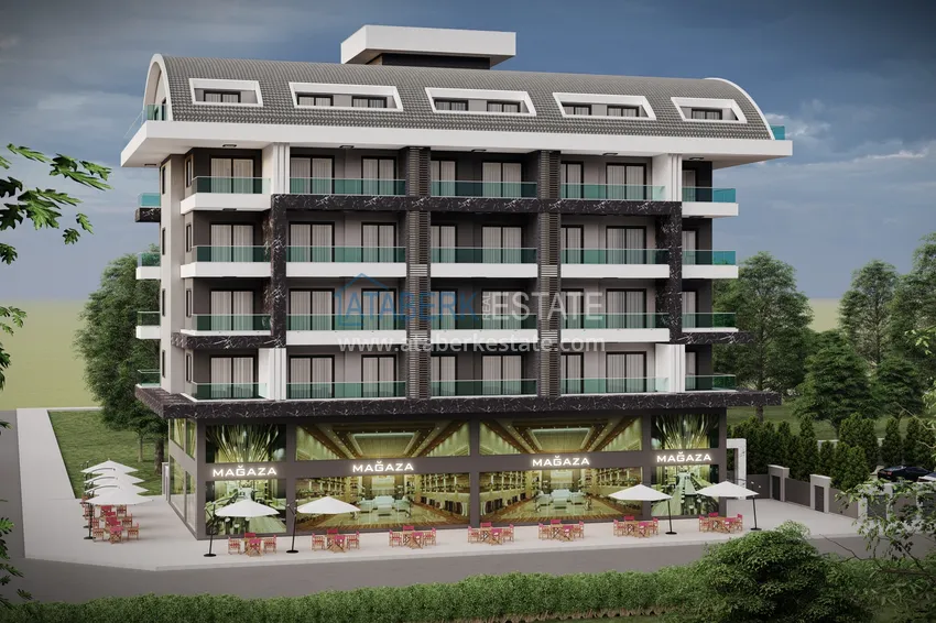 Kompleks w budowie w dzielnicy Kargicak, Alanya — nieruchomość inwestycyjna bezpośrednio od dewelopera 8 