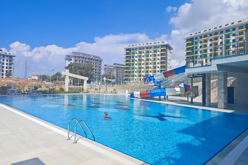 Gotowe mieszkanie z jedną sypialnią w kompleksie mieszkalnym z pełną infrastrukturą — dzielnica Avsallar, Alanya 4 