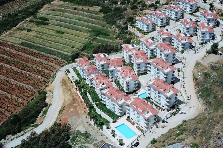 Umeblowany apartament 2+1 z widokiem na morze, odpowiedni na zezwolenie na pobyt - centrum Alanyi, plaża Kleopatra 4 