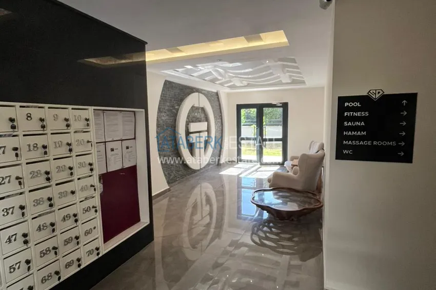 Apartament 1+1 z meblami i widokiem na morze, dzielnica Mahmutlar — Alanya  8 