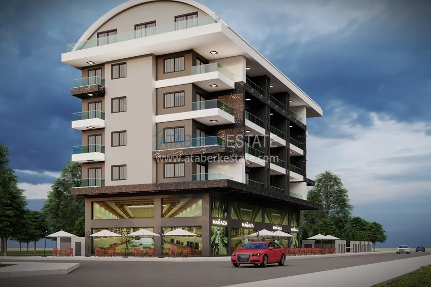 Kompleks w budowie w dzielnicy Kargicak, Alanya — nieruchomość inwestycyjna bezpośrednio od dewelopera 12 