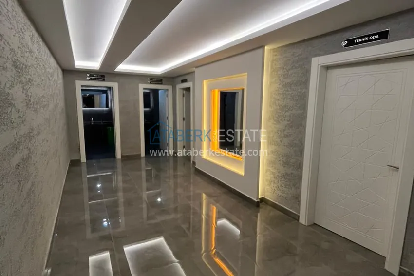 Apartament 1+1 z meblami i widokiem na morze, dzielnica Mahmutlar — Alanya  9 
