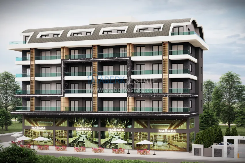 Kompleks w budowie w dzielnicy Kargicak, Alanya — nieruchomość inwestycyjna bezpośrednio od dewelopera 13 