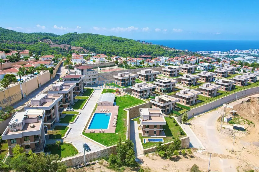 Dwupoziomowa willa typu twin w elitarnym ekokompleksie — dzielnica Kargicak, Alanya 1 