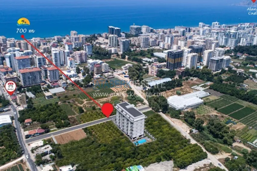 Jednopokojowy apartament z meblami w Alanya, dzielnica Mahmutlar 1 