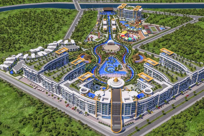 Przestronny apartament z jedną sypialnią 89 m2 w luksusowym kompleksie hotelowym — Alanya, dzielnica Turkler 1 