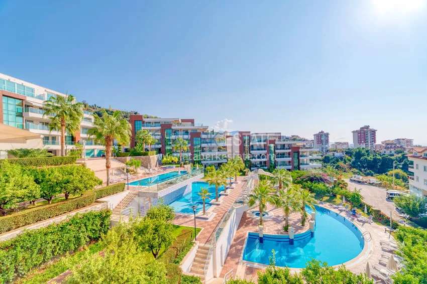 Apartament z 2 sypialniami z meblami i panoramicznym widokiem w Cikcilli Alanya 3 