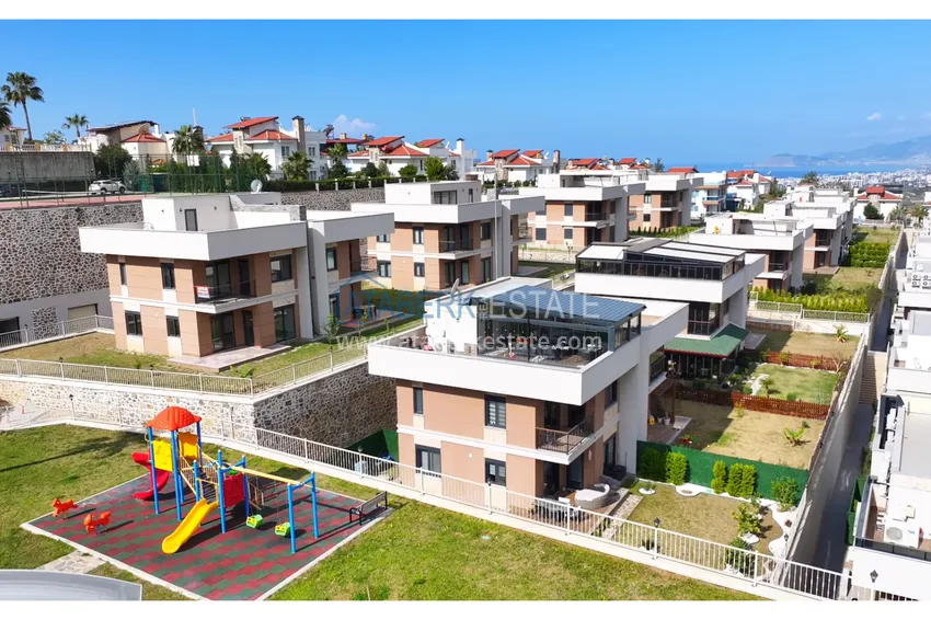 Dwupoziomowa willa typu twin w elitarnym ekokompleksie — dzielnica Kargicak, Alanya 3 