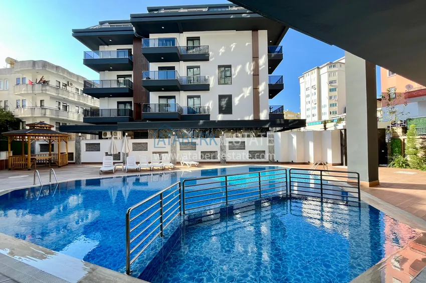 Stylowy apartament z jedną sypialnią z meblami w centrum Alanyi — rynek podstawowy 7 