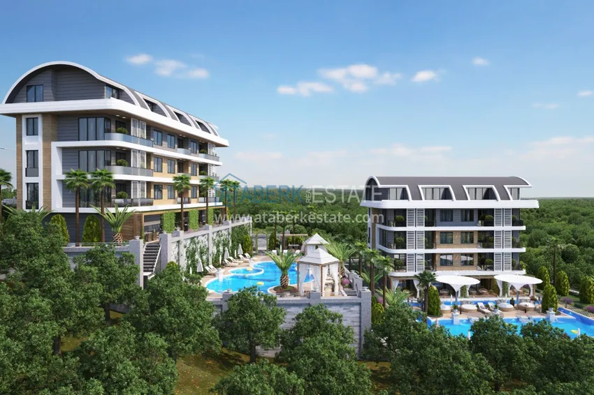 Apartament z panoramicznym widokiem w okazyjnej cenie w nowym kompleksie — Kargicak, Alanya 1 