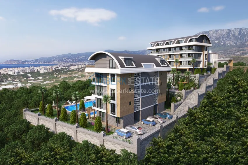 Apartament z panoramicznym widokiem w okazyjnej cenie w nowym kompleksie — Kargicak, Alanya 2 