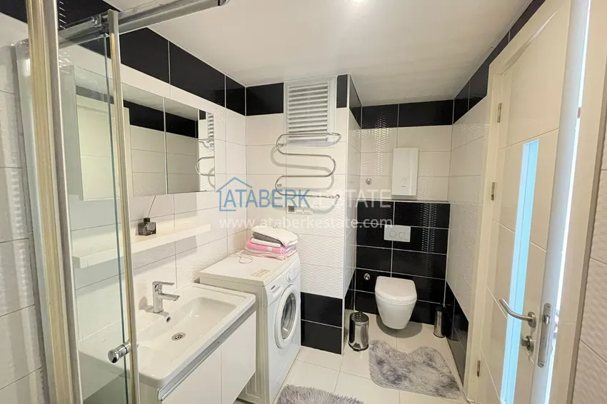 Kupuj Apartament 1+1 z meblami i możliwością uzyskania zezwolenia na pobyt i obywatelstwo — dzielnica Cikcilli, Alanya 10 