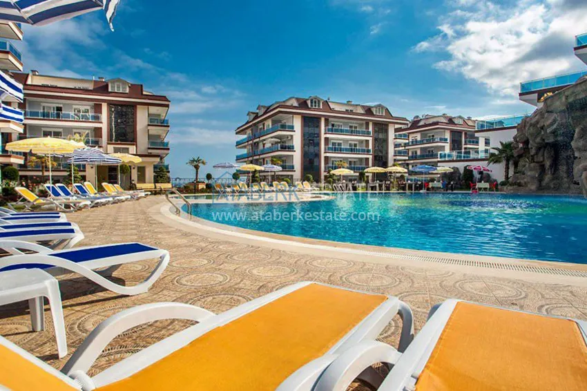 Umeblowane mieszkanie z dwiema sypialniami w kompleksie premium — Alanya, dzielnica Oba 10 