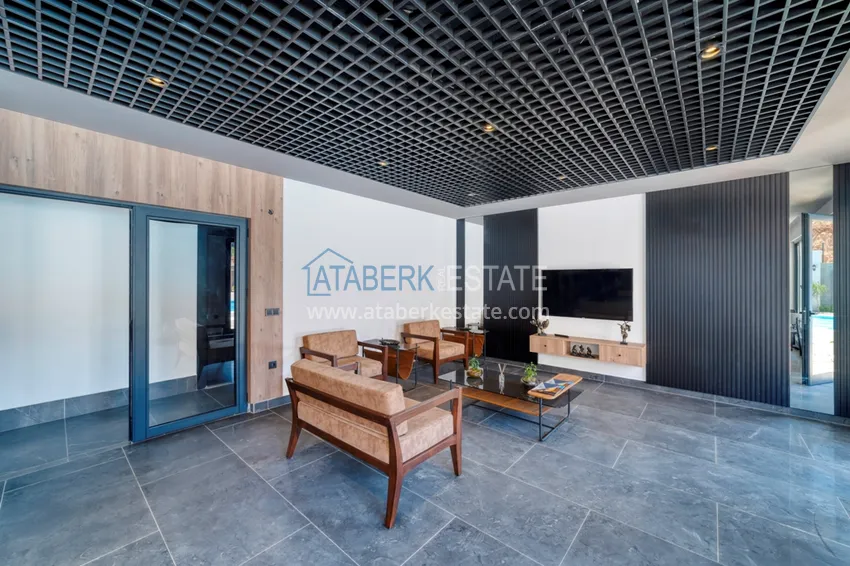 Dwupoziomowy penthouse 2+1 z nowymi meblami i widokiem na góry w Oba, Alanya 11 