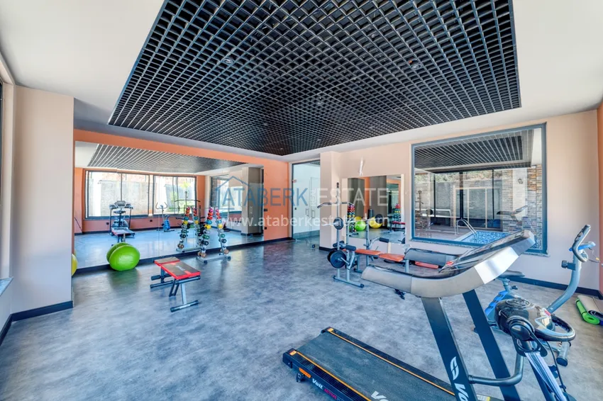 Dwupoziomowy penthouse 2+1 z nowymi meblami i widokiem na góry w Oba, Alanya 13 