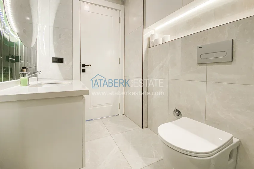 Kupuj Jednopokojowy apartament w nowoczesnym kompleksie — centrum Alanyi, plaża Kleopatra 12 