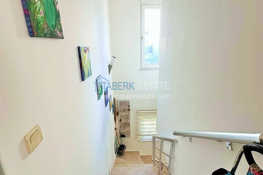 Kupuj  Umeblowany dwupoziomowy dwupoziomowy ogród 2+1 z widokiem na morze w okolicy Konakli. Nieruchomość na zezwolenie na pobyt w Alanyi  15 