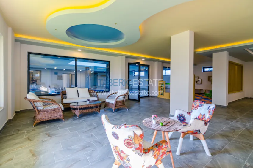Umeblowane mieszkanie z jedną sypialnią do wynajęcia w prestiżowej rezydencji — dzielnica Oba, Alanya B1 16 