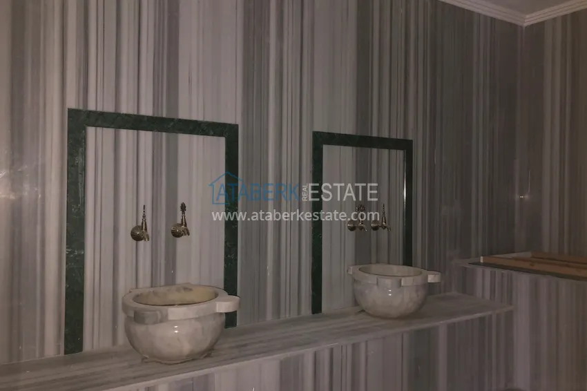 Dwupokojowy apartament z panoramicznym widokiem na morze i góry w centrum Mahmutlar 17 