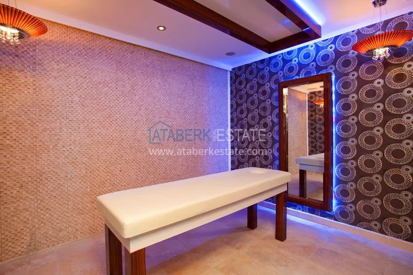 Apartament 2+1 z meblami i widokiem na morze — luksusowy kompleks w Kargicak 19 