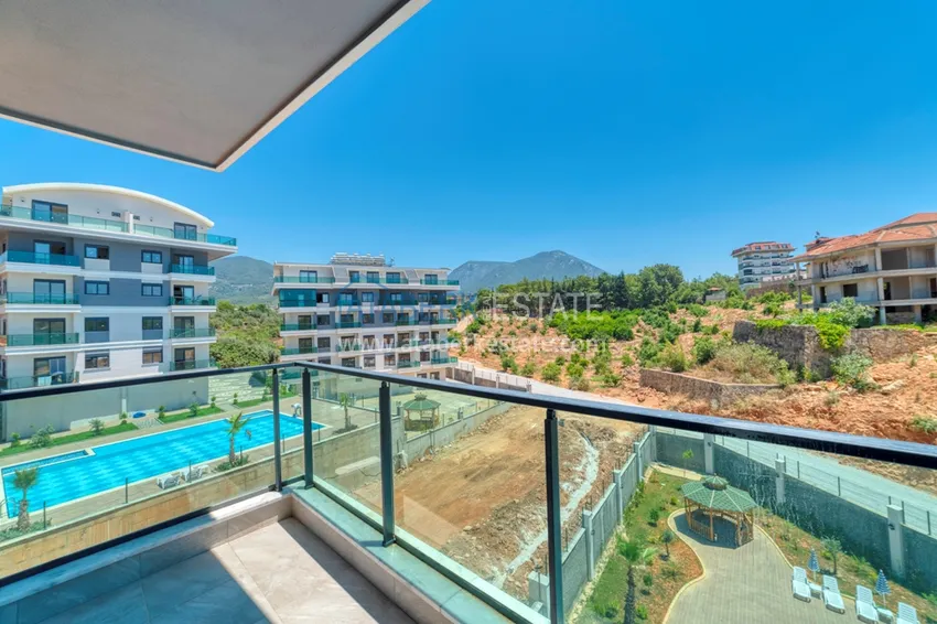 Kupuj  Dwupoziomowy penthouse 2+1 z nowymi meblami i widokiem na góry w Oba, Alanya 19 