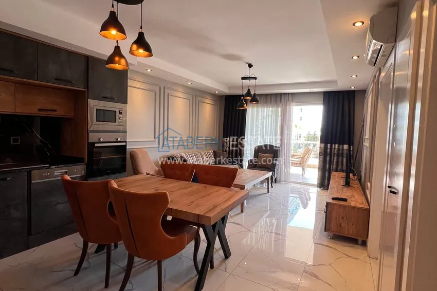Kupuj  Apartament 1+1 z meblami i widokiem na morze w dzielnicy Cikcilli, Alanya 1 