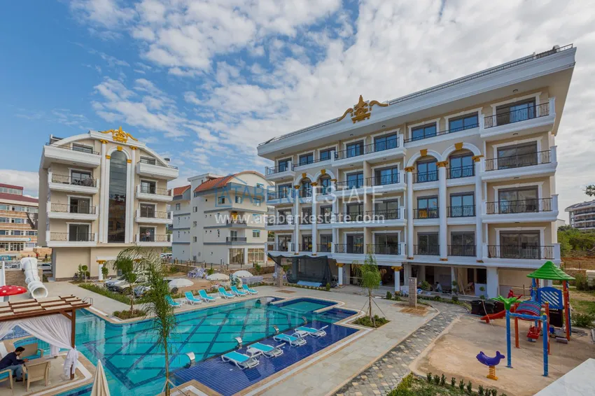 Świetna cena! Stylowy apartament pod klucz 1+1 w komfortowej rezydencji — Oba, Alanya 1 