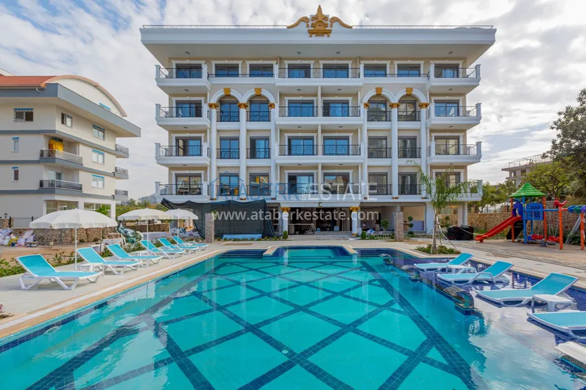 Świetna cena! Stylowy apartament pod klucz 1+1 w komfortowej rezydencji — Oba, Alanya 2 
