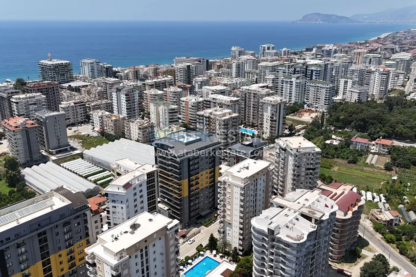 Dwupokojowy apartament z panoramicznym widokiem na morze i góry w centrum Mahmutlar 2 