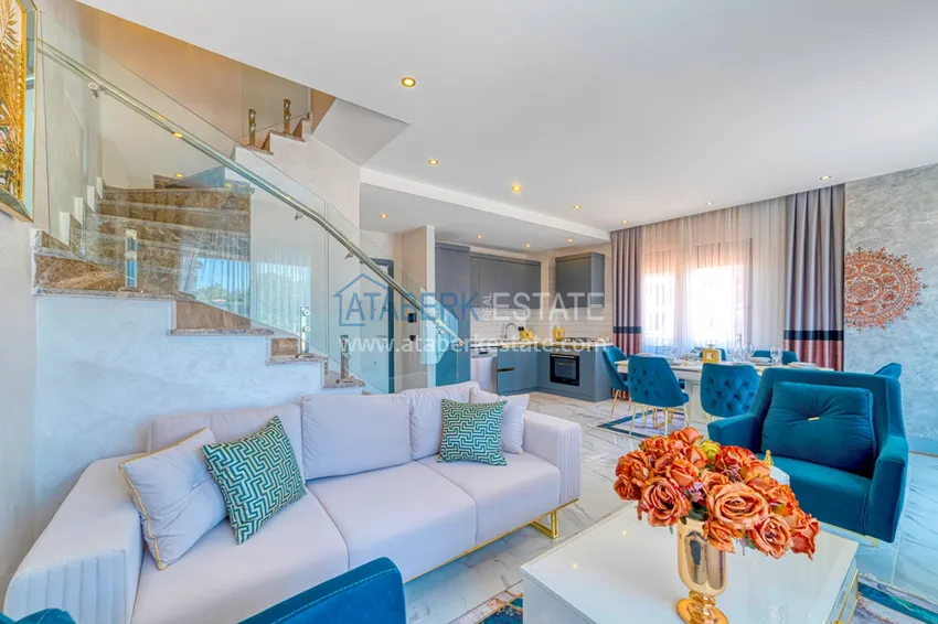 Kupuj  Dwupoziomowy penthouse 2+1 z nowymi meblami i widokiem na góry w Oba, Alanya 2 