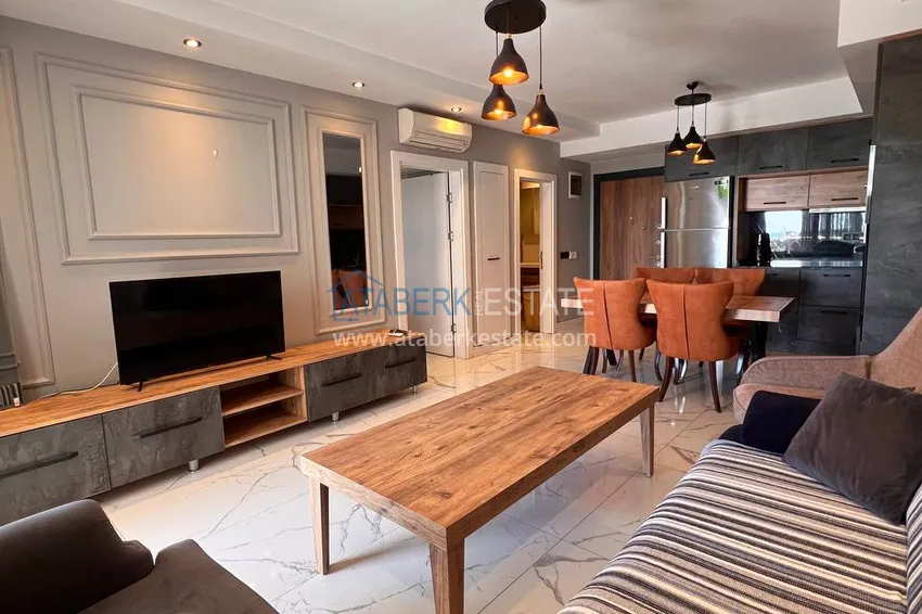 Kupuj  Apartament 1+1 z meblami i widokiem na morze w dzielnicy Cikcilli, Alanya 2 