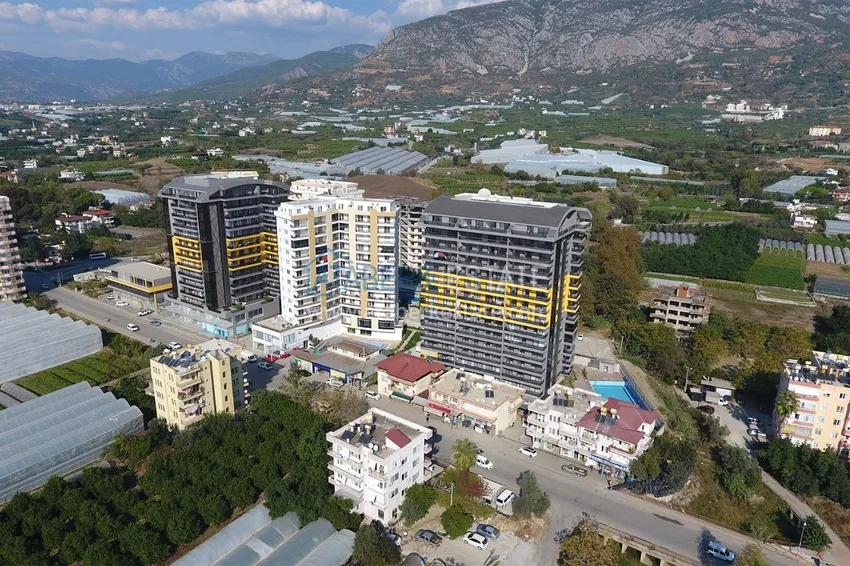 Dwupokojowy apartament z panoramicznym widokiem na morze i góry w centrum Mahmutlar 3 