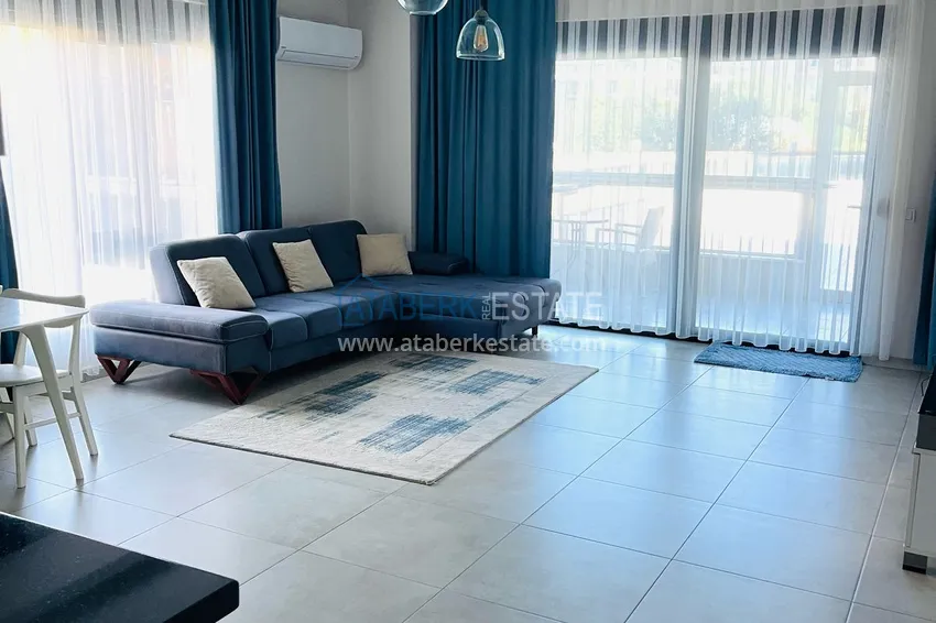 Kupuj  Umeblowane mieszkanie z jedną sypialnią do wynajęcia w prestiżowej rezydencji — dzielnica Oba, Alanya B1 3 