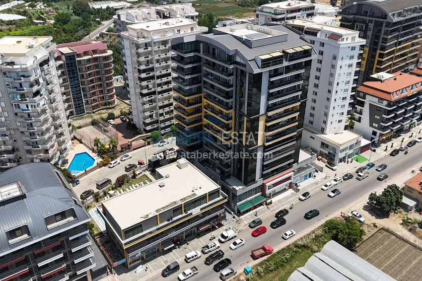 Dwupokojowy apartament z panoramicznym widokiem na morze i góry w centrum Mahmutlar 4 