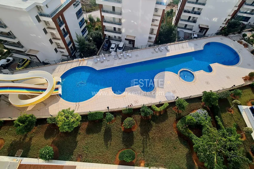 Apartament 2+1 z meblami i widokiem na morze — luksusowy kompleks w Kargicak 5 