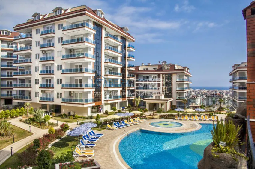 Umeblowane mieszkanie z dwiema sypialniami w kompleksie premium — Alanya, dzielnica Oba 4 