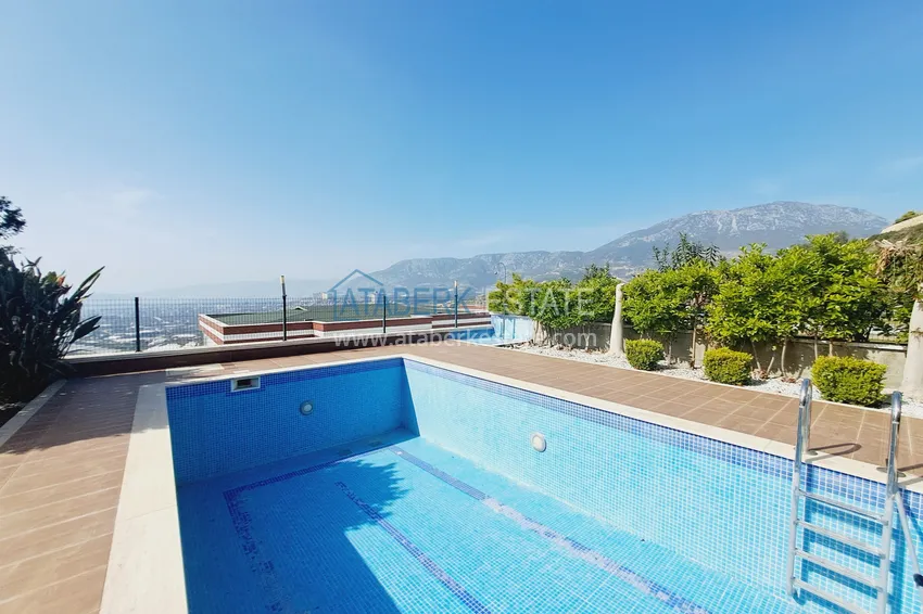 Luksusowa willa z widokiem z meblami i prywatnym basenem w luksusowym kompleksie - Kargicak, Alanya 6 