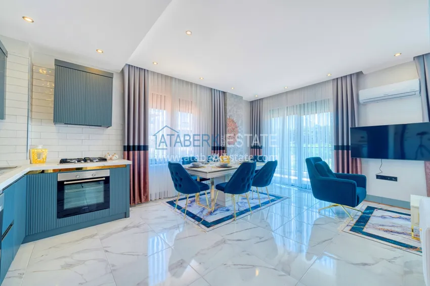 Kupuj  Dwupoziomowy penthouse 2+1 z nowymi meblami i widokiem na góry w Oba, Alanya 5 