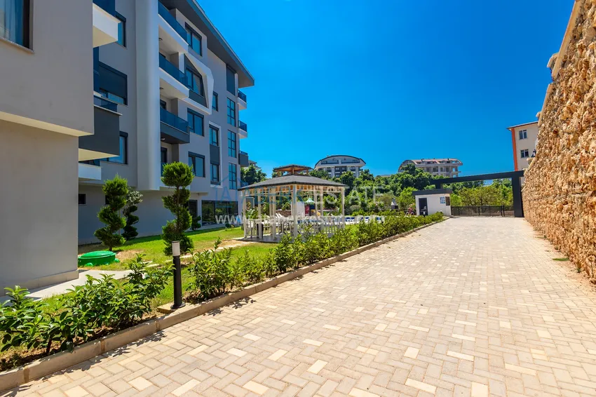 Jednopokojowy apartament z meblami w Alanyi, dzielnica Oba 5 