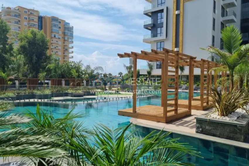 Apartament przy plaży z bezpośrednim widokiem na morze w Alanya, dzielnica Mahmutlar 9 