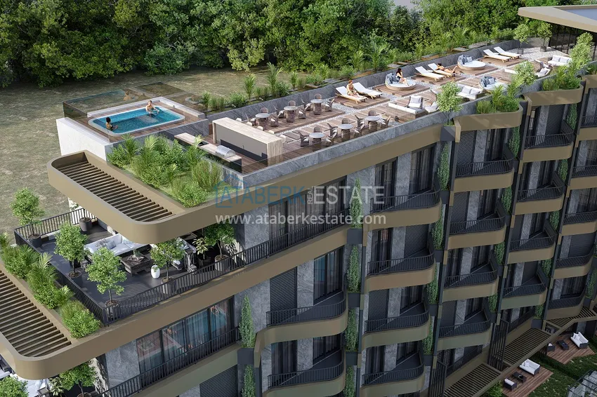 Luksusowy kompleks mieszkaniowy w kurorcie Kundu, Antalya — projekt koncepcyjny typu hotelowego 7 