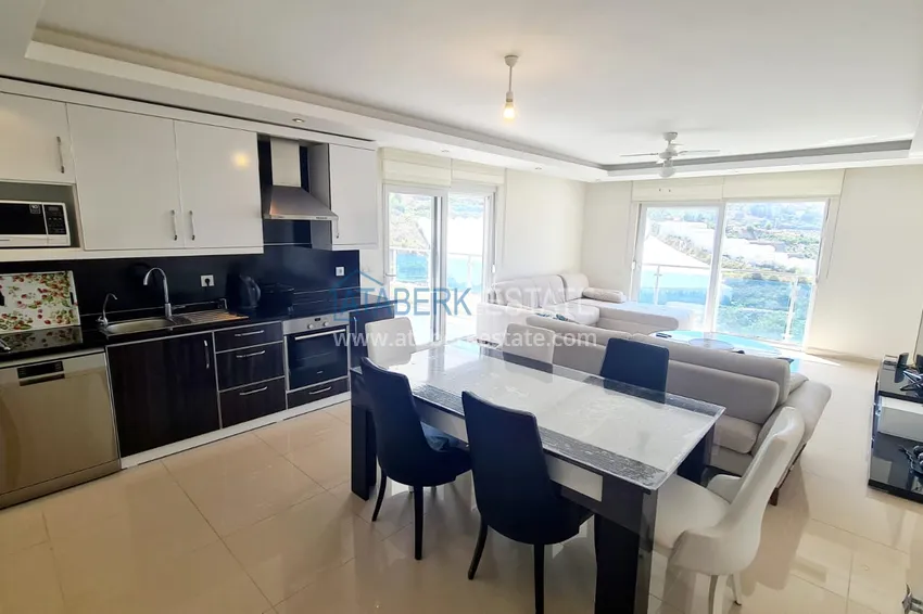 Kupuj  Apartament 2+1 z meblami i widokiem na morze — luksusowy kompleks w Kargicak 8 