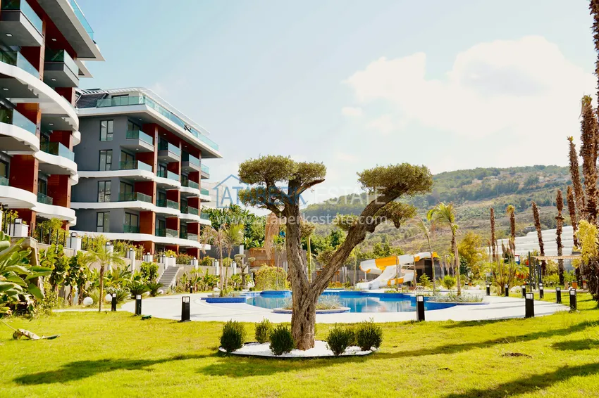 Dobrze wykończony apartament z jedną sypialnią w komfortowej rezydencji — dzielnica Kargicak, Alanya 8 