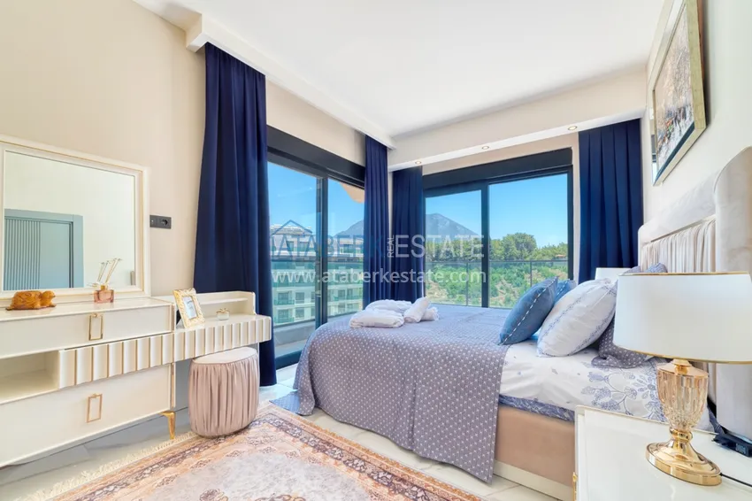 Kupuj  Dwupoziomowy penthouse 2+1 z nowymi meblami i widokiem na góry w Oba, Alanya 10 