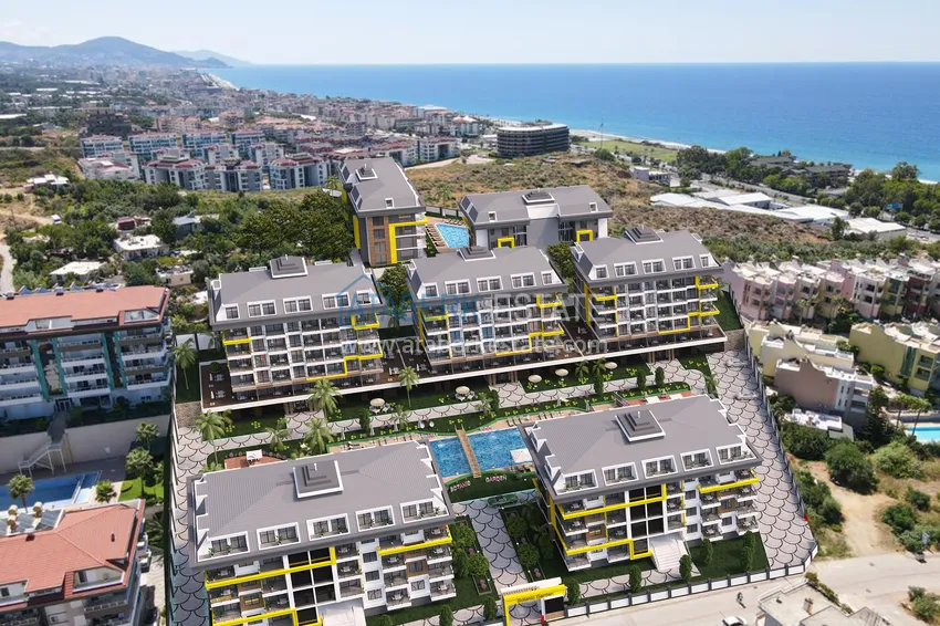 Garden duplex 4+1 - podstawowa nieruchomość w prestiżowej dzielnicy Kestel 1 