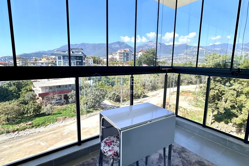 Kupuj  Apartament 1+1 z nowymi meblami i przeszklonym balkonem w nowym budynku — Alanya, dzielnica Górna Oba 10 