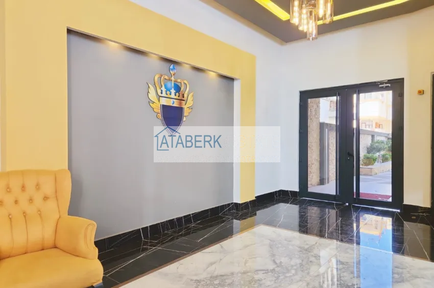 Przytulny apartament z jedną sypialnią z meblami w kompleksie butikowym — centrum Alanyi 11 